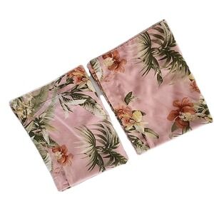 2/Tommy Bahama SIESTA KEY  Tropical Floral Std 30x24  Shams Coral/Orange/Yellow